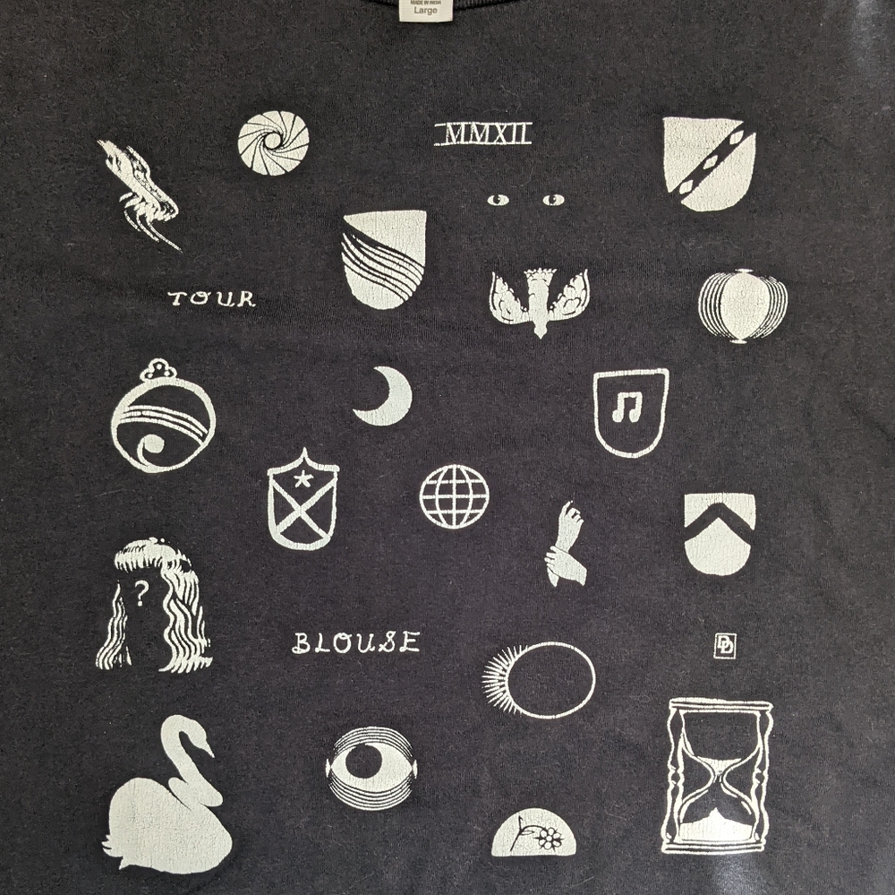 Blouse (band) tour tee medium/large black